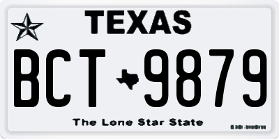 TX license plate BCT9879