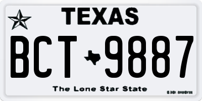 TX license plate BCT9887