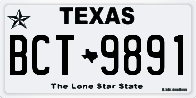 TX license plate BCT9891