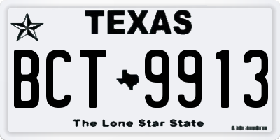 TX license plate BCT9913