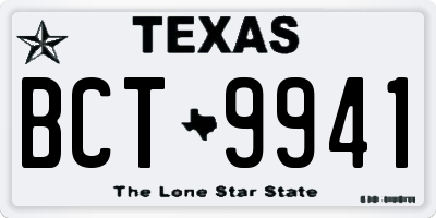 TX license plate BCT9941