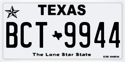 TX license plate BCT9944