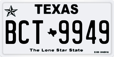 TX license plate BCT9949