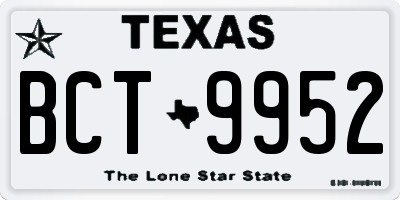 TX license plate BCT9952