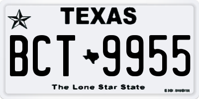 TX license plate BCT9955