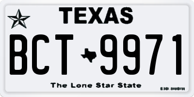 TX license plate BCT9971