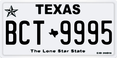 TX license plate BCT9995
