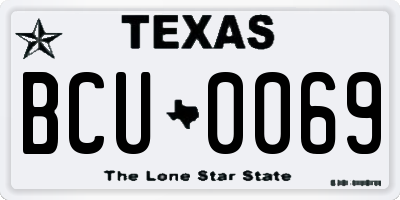 TX license plate BCU0069
