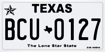 TX license plate BCU0127