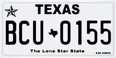 TX license plate BCU0155