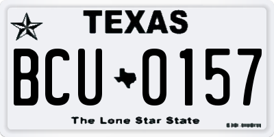 TX license plate BCU0157
