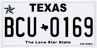 TX license plate BCU0169