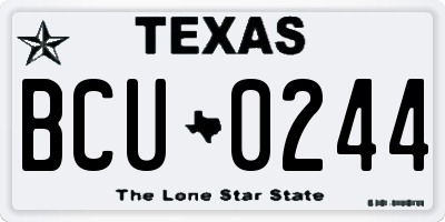 TX license plate BCU0244