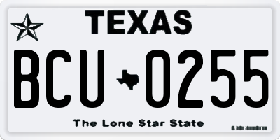 TX license plate BCU0255