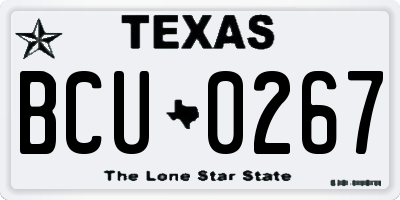 TX license plate BCU0267