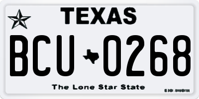 TX license plate BCU0268