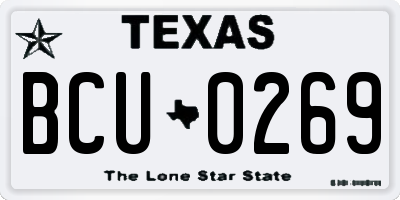 TX license plate BCU0269