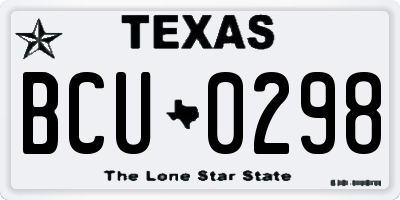 TX license plate BCU0298