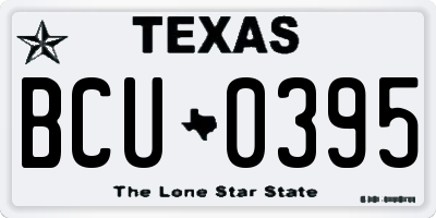 TX license plate BCU0395