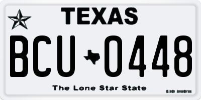 TX license plate BCU0448