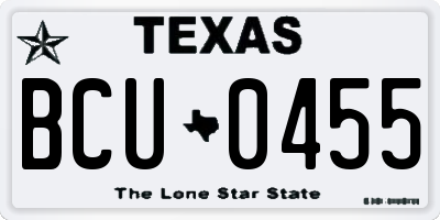 TX license plate BCU0455