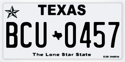 TX license plate BCU0457