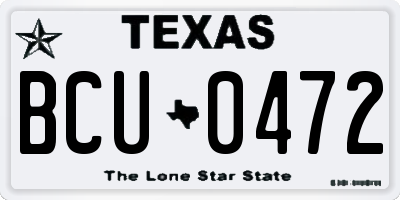 TX license plate BCU0472