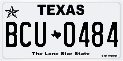 TX license plate BCU0484