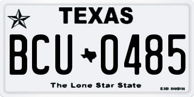 TX license plate BCU0485