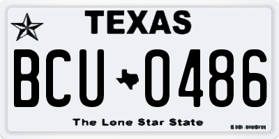 TX license plate BCU0486