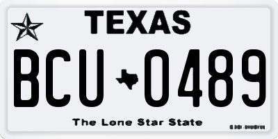 TX license plate BCU0489