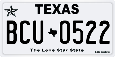 TX license plate BCU0522