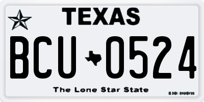 TX license plate BCU0524