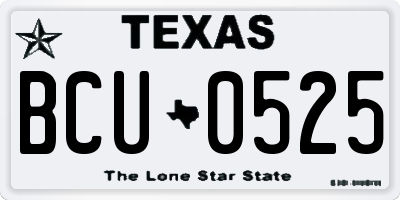 TX license plate BCU0525