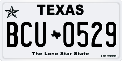 TX license plate BCU0529