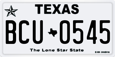 TX license plate BCU0545
