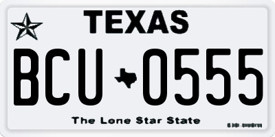 TX license plate BCU0555