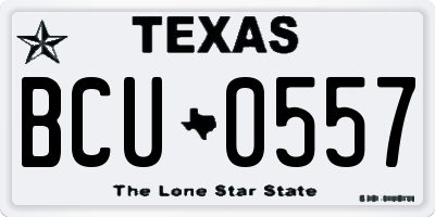 TX license plate BCU0557