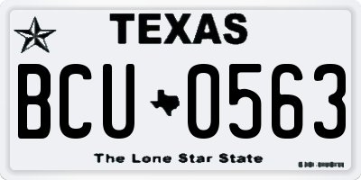 TX license plate BCU0563