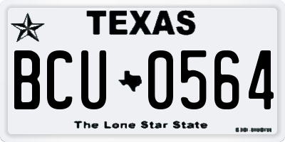 TX license plate BCU0564