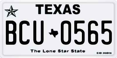 TX license plate BCU0565