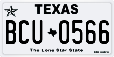 TX license plate BCU0566