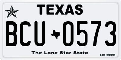 TX license plate BCU0573