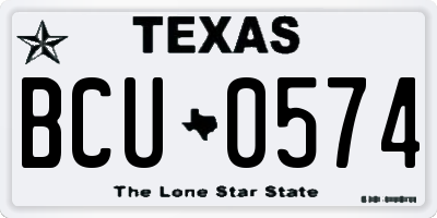 TX license plate BCU0574