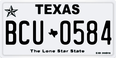 TX license plate BCU0584