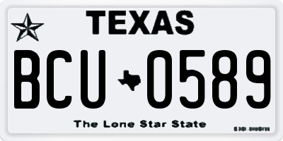 TX license plate BCU0589