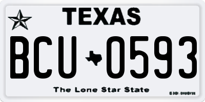 TX license plate BCU0593