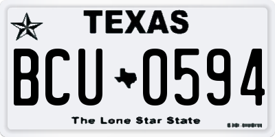TX license plate BCU0594