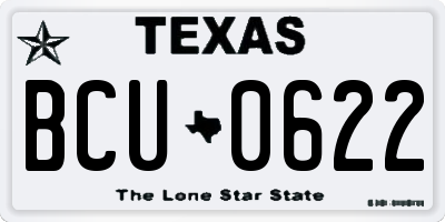 TX license plate BCU0622