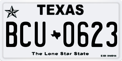 TX license plate BCU0623